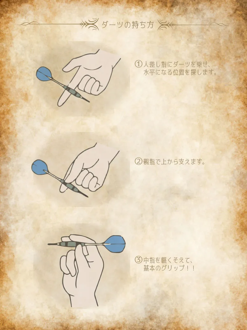 ダーツの持ち方